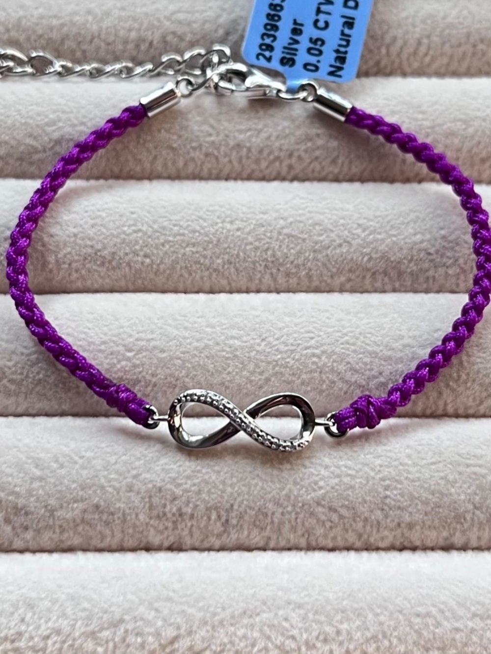 B031 | Natural Diamond Infinity Symbol Braided Bracelet